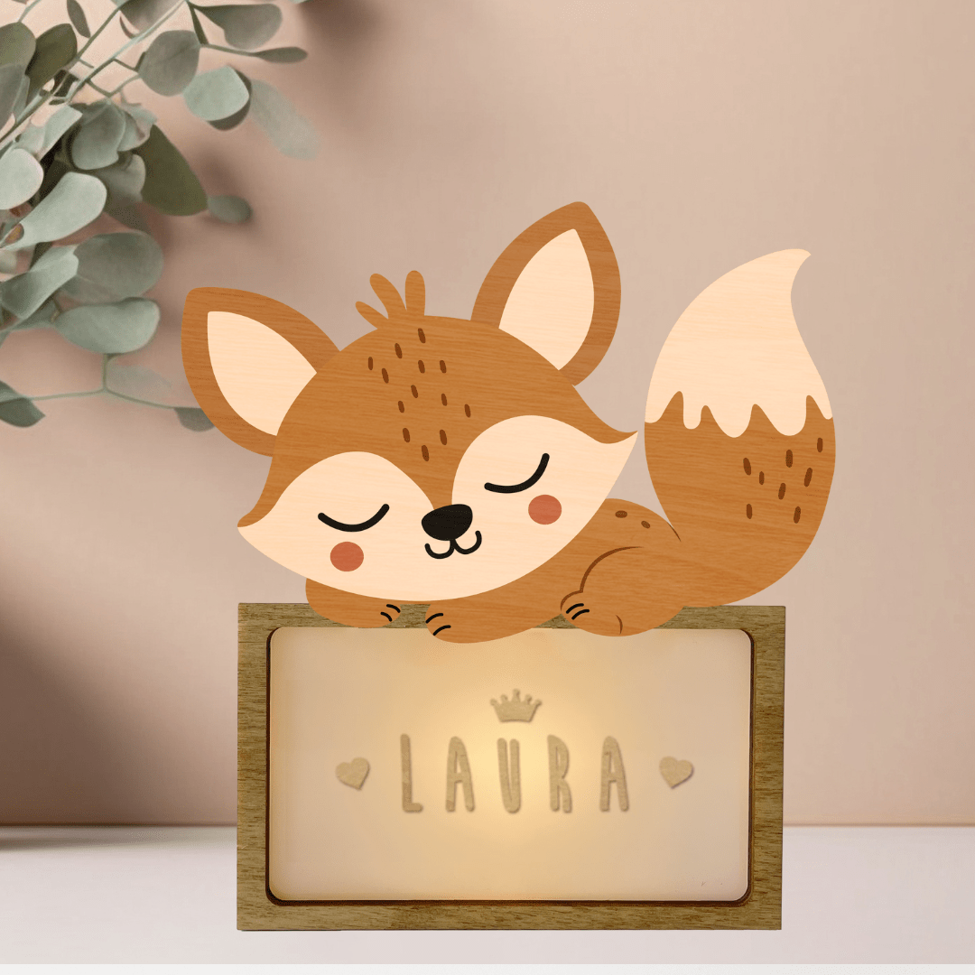 Lampara Infantil Personalizada Zorro - Nanetes
